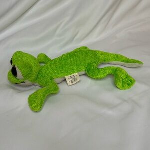 Green gecko lizard stuffed animal toy